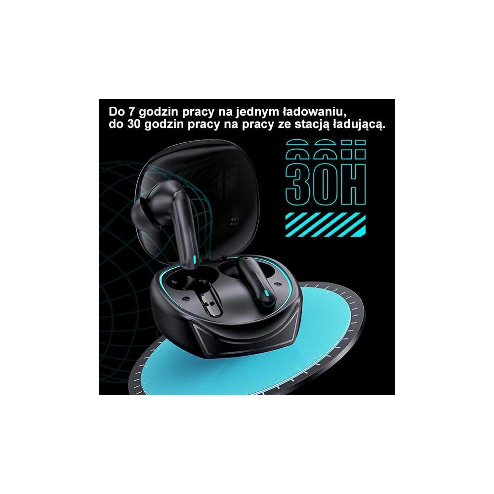 Słuchawki TWS USAMS XJ13 Gaming Earbuds Bluetooth 5.3 czarny/black (US-XJ13)