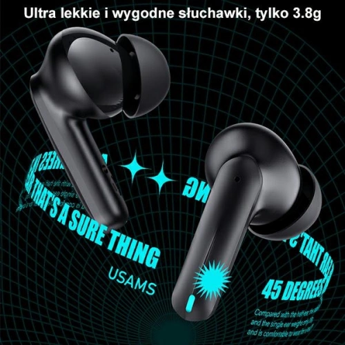 Kup TWS sluchátka USAMS XJ13 herní sluchátka Bluetooth 5.3 černá/black (US-XJ13) - USA865 - {ean13} - Sklep Home Screen