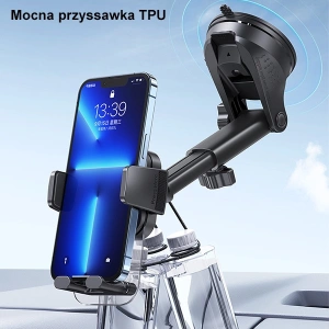 Kup Držák do auta USAMS na palubní desku/okno černý (US-ZJ072) - USA866 - {ean13} - Sklep Home Screen