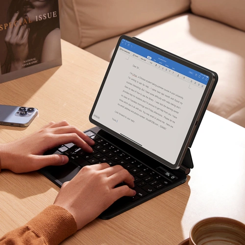 Kup Etui Baseus Brilliance Keyboard Apple iPad Air 10.9 2020/2022 (4, 5 gen) / iPad Pro 11 2018/2020/2021 (1, 2 és 3 gen) / iPad Air 11 2024 (6. generáció) szürke - BSU3899 - {ean13} - Sklep Home Screen