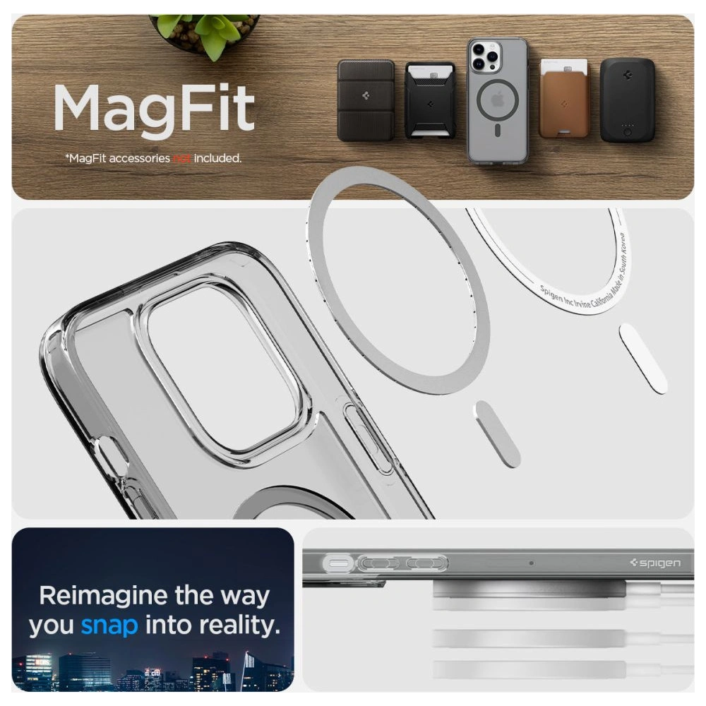 Etui Spigen Ultra Hybrid Mag MagSafe Apple iPhone 14 Pro Frost Black