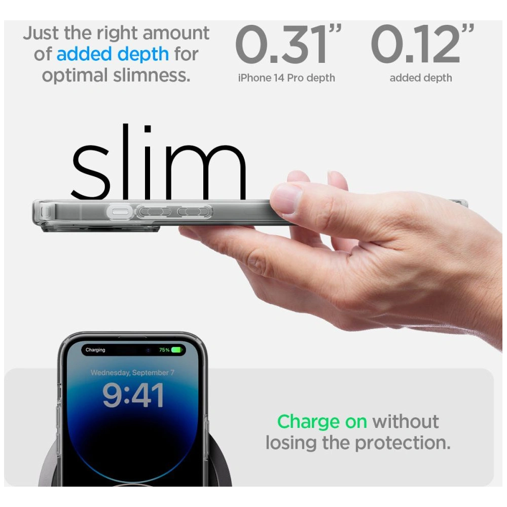 Etui Spigen Ultra Hybrid Mag MagSafe Apple iPhone 14 Pro Frost Black