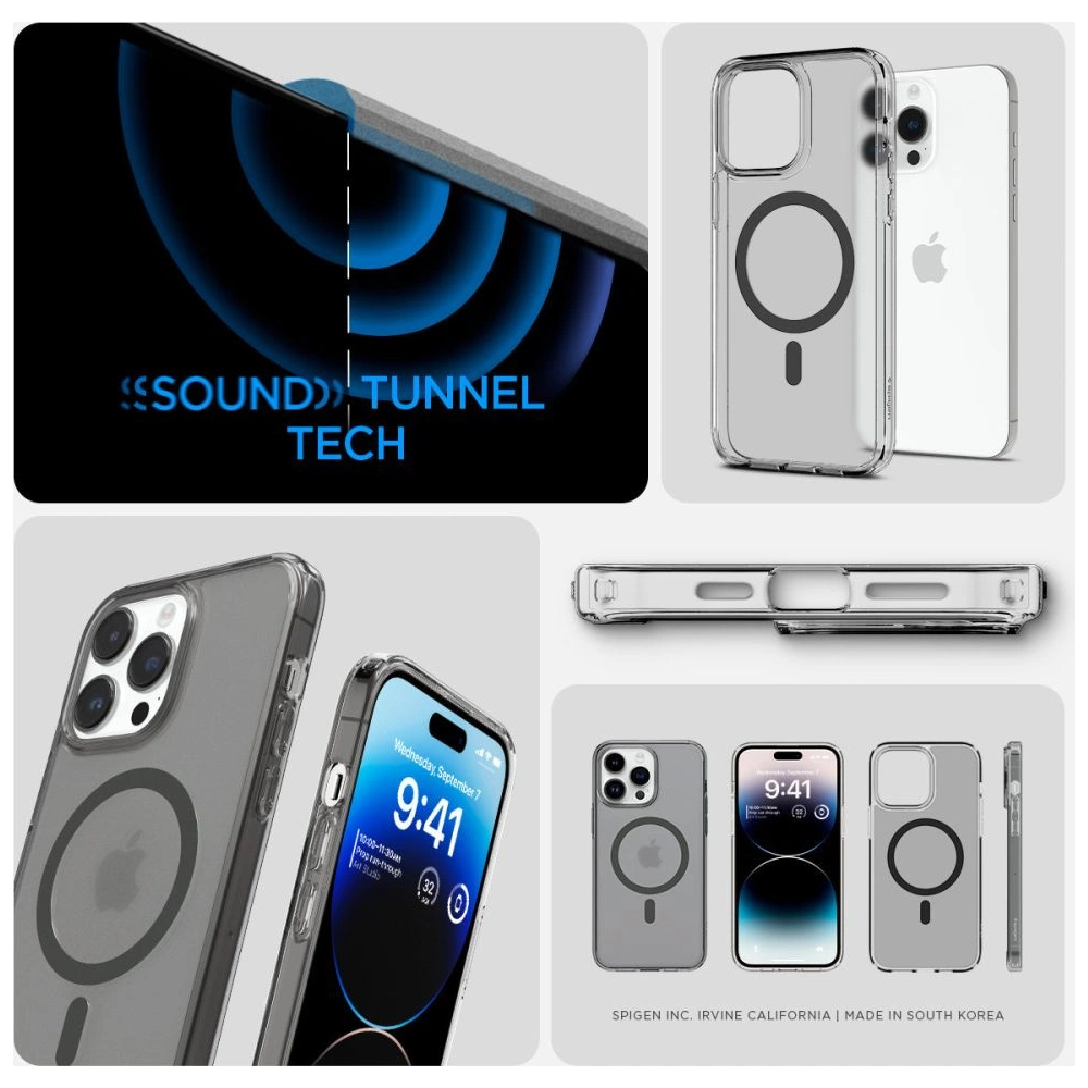 Etui Spigen Ultra Hybrid Mag MagSafe Apple iPhone 14 Pro Frost Black
