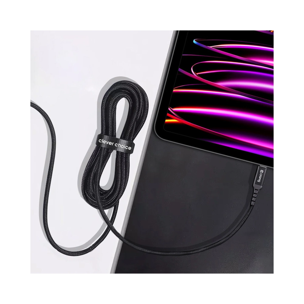 Kabel Crong Armor Link USB-C/USB-C 100W 5A 120cm (czarny)
