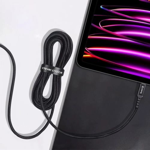 Kup Kábel Crong Armor Link USB-C/USB-C 100W 5A 200cm (fekete) - CRG568 - {ean13} - Sklep Home Screen