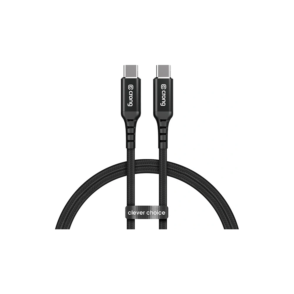 Kabel Crong Armor Link USB-C/USB-C 100W 5A 200cm (czarny)