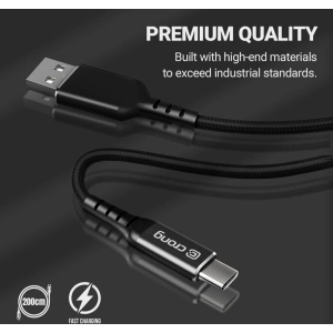 Kup Kabel Crong Armor Link USB-C/USB-C 100W 5A 200cm (czarny) - CRG568 - {ean13} - Sklep Home Screen