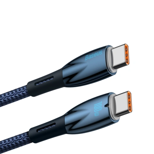 Kup Kabel Baseus Glimmer Series USB-C/USB-C PD 100W 1m niebieski - BSU3900 - {ean13} - Sklep Home Screen