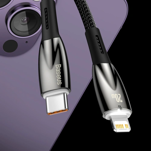 Kup Kabel Baseus Glimmer Series USB-C/USB-C PD 100W 1m niebieski - BSU3900 - {ean13} - Sklep Home Screen