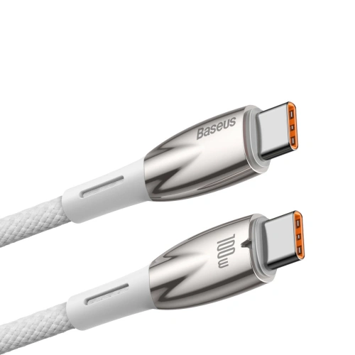 Kup Cablul Baseus Glimmer Series USB-C/USB-C PD 100W 1m alb - BSU3901 - {ean13} - Sklep Home Screen