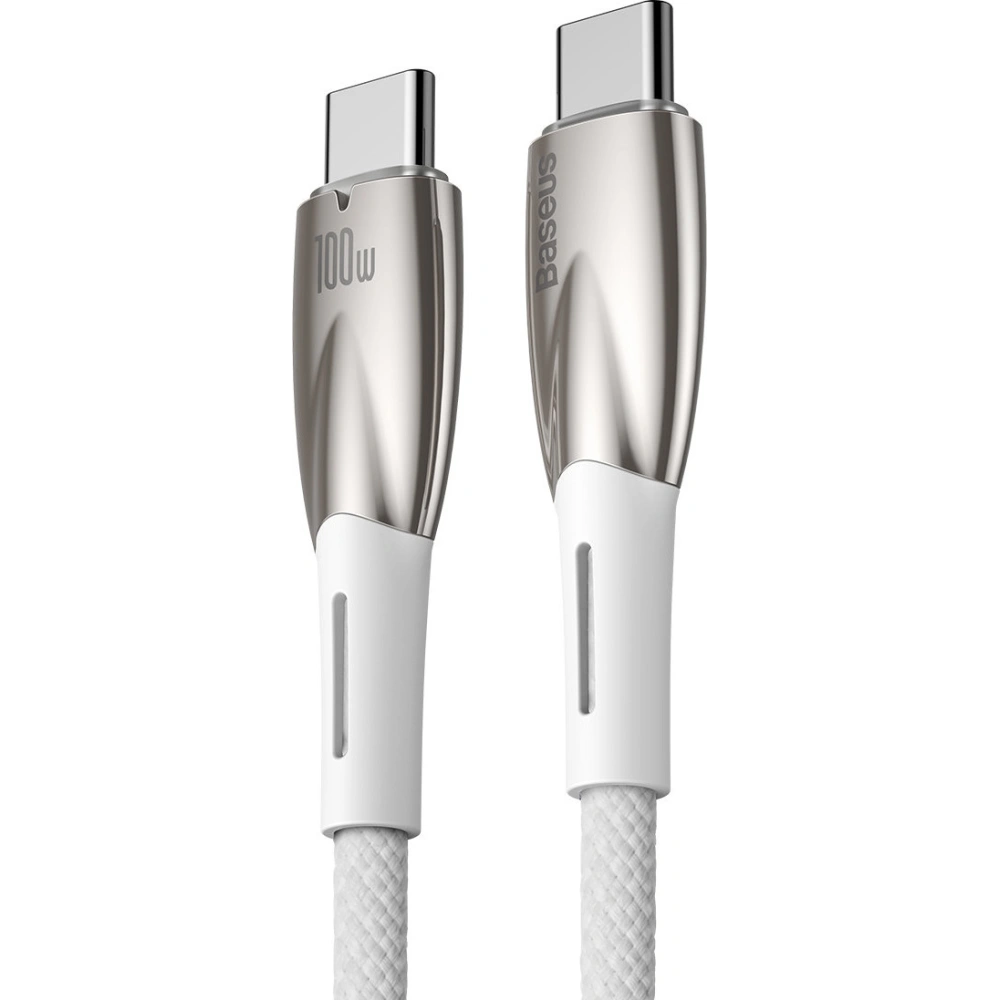 Kabel Baseus Glimmer Series USB-C/USB-C PD 100W 1m biały