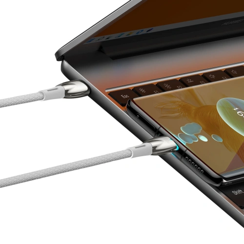 Kup Cablul Baseus Glimmer Series USB-C/USB-C PD 100W 1m alb - BSU3901 - {ean13} - Sklep Home Screen
