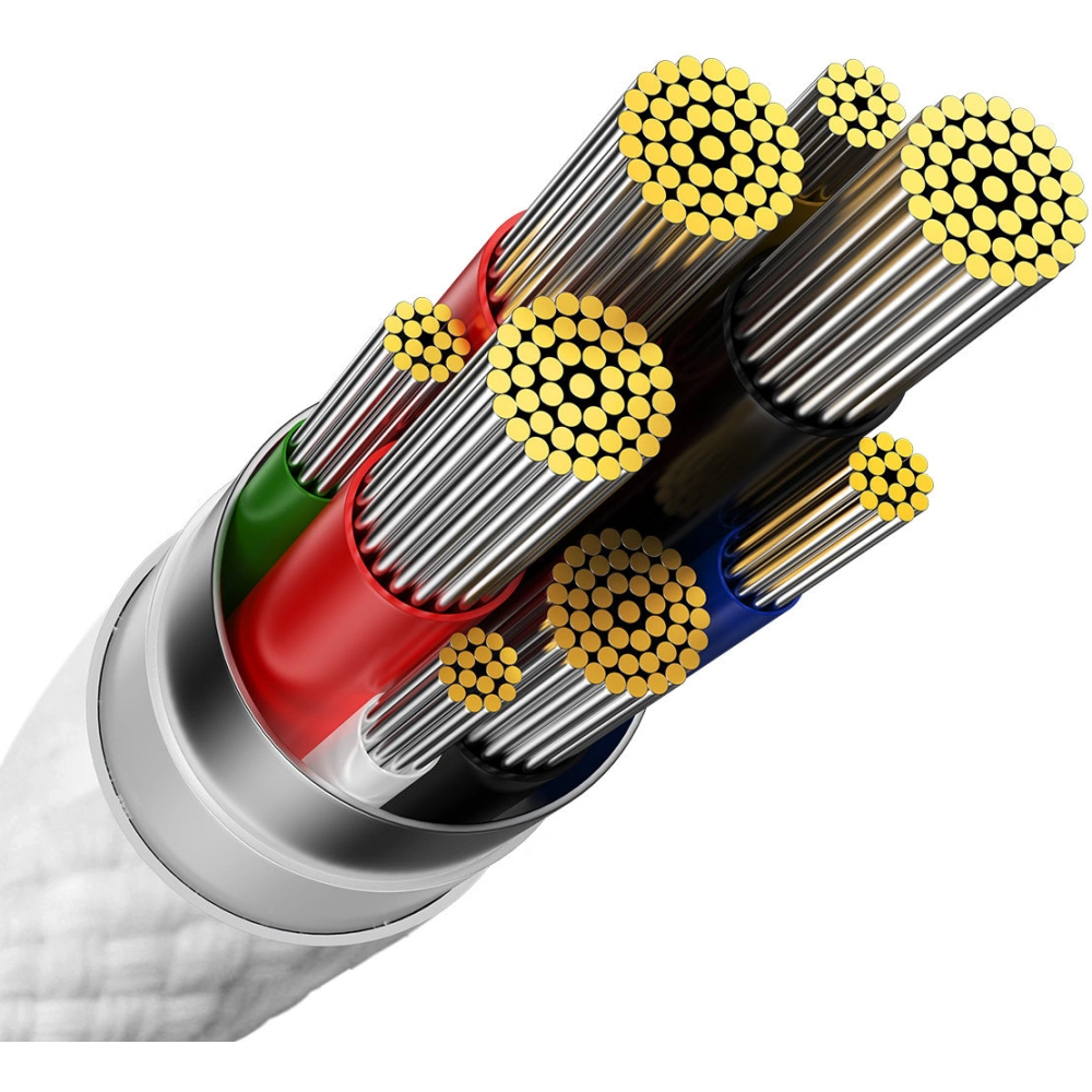 Kabel Baseus Glimmer Series USB-C/USB-C PD 100W 1m biały