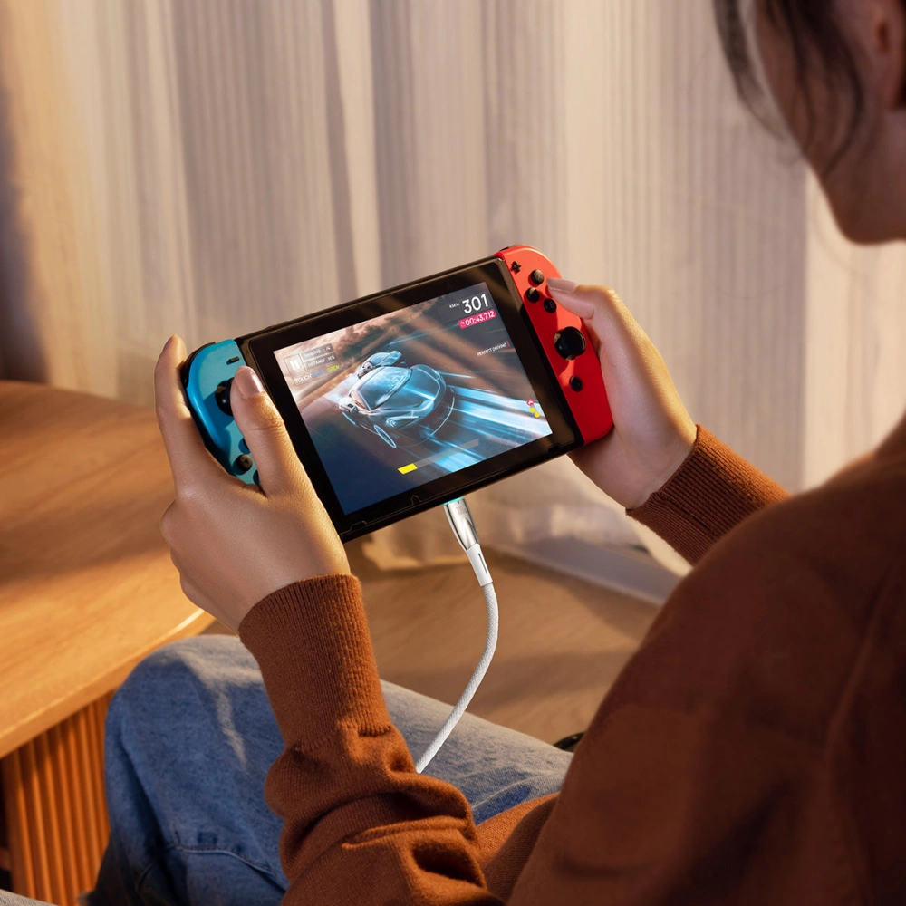 Kabel Baseus Glimmer Series USB-C/USB-C PD 100W 1m biały