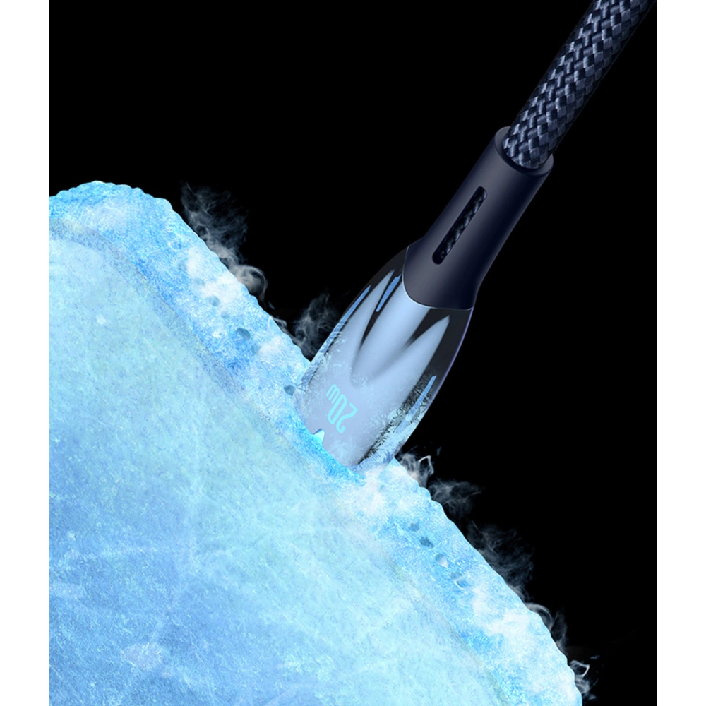 Kabel Baseus Glimmer Series USB-C/USB-C PD 100W 1m biały