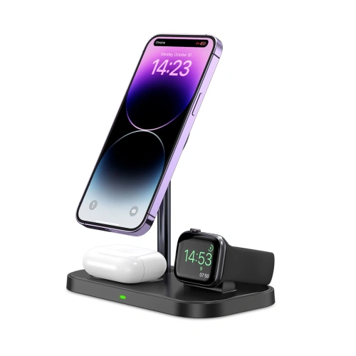 Kup Încărcător wireless MagSafe Tech-Protect Qi15W A22 3in1 Încărcător Wireless Magnetic Negru - THP1691 - {ean13} - Sklep Home Screen