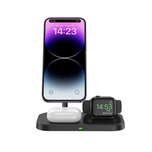 Kup Ładowarka bezprzewodowa MagSafe Tech-Protect Qi15W A22 3in1 Magnetic Wireless Charger Black - THP1691 - {ean13} - Sklep Home Screen