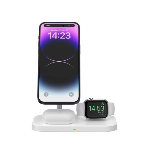 Kup Încărcător wireless MagSafe Tech-Protect Qi15W A22 3in1 Încărcător Wireless Magnetic Alb - THP1692 - {ean13} - Sklep Home Screen