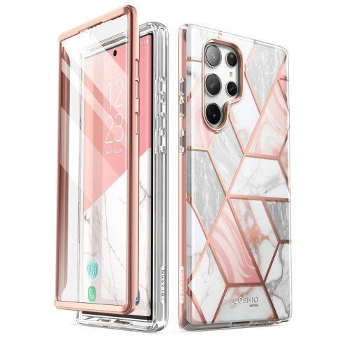 Kup Etui Supcase Cosmo Samsung Galaxy S23 Ultra Marble Pink - SPC353 - {ean13} - Sklep Home Screen