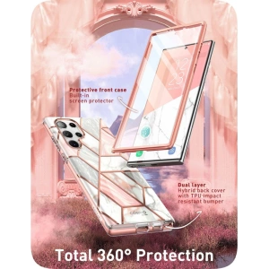 Kup Etui Supcase Cosmo Samsung Galaxy S23 Ultra Marble Pink - SPC353 - {ean13} - Sklep Home Screen
