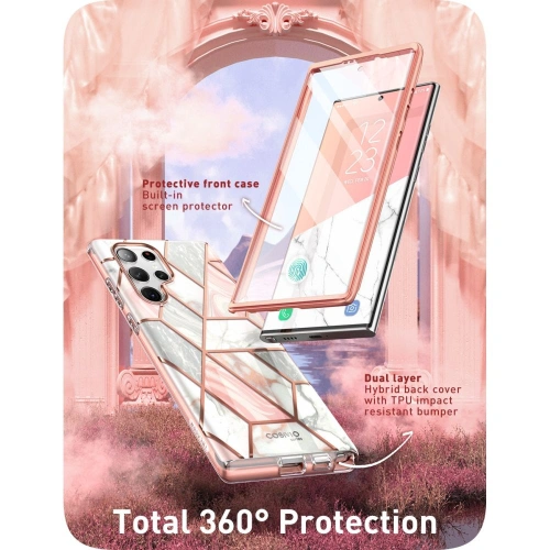 Kup Etui Supcase Cosmo Samsung Galaxy S23 Ultra Marble Pink - SPC353 - {ean13} - Sklep Home Screen