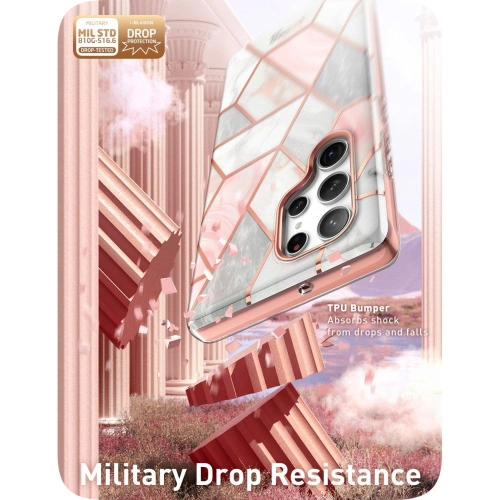 Kup Etui Supcase Cosmo Samsung Galaxy S23 Ultra Marble Pink - SPC353 - {ean13} - Sklep Home Screen