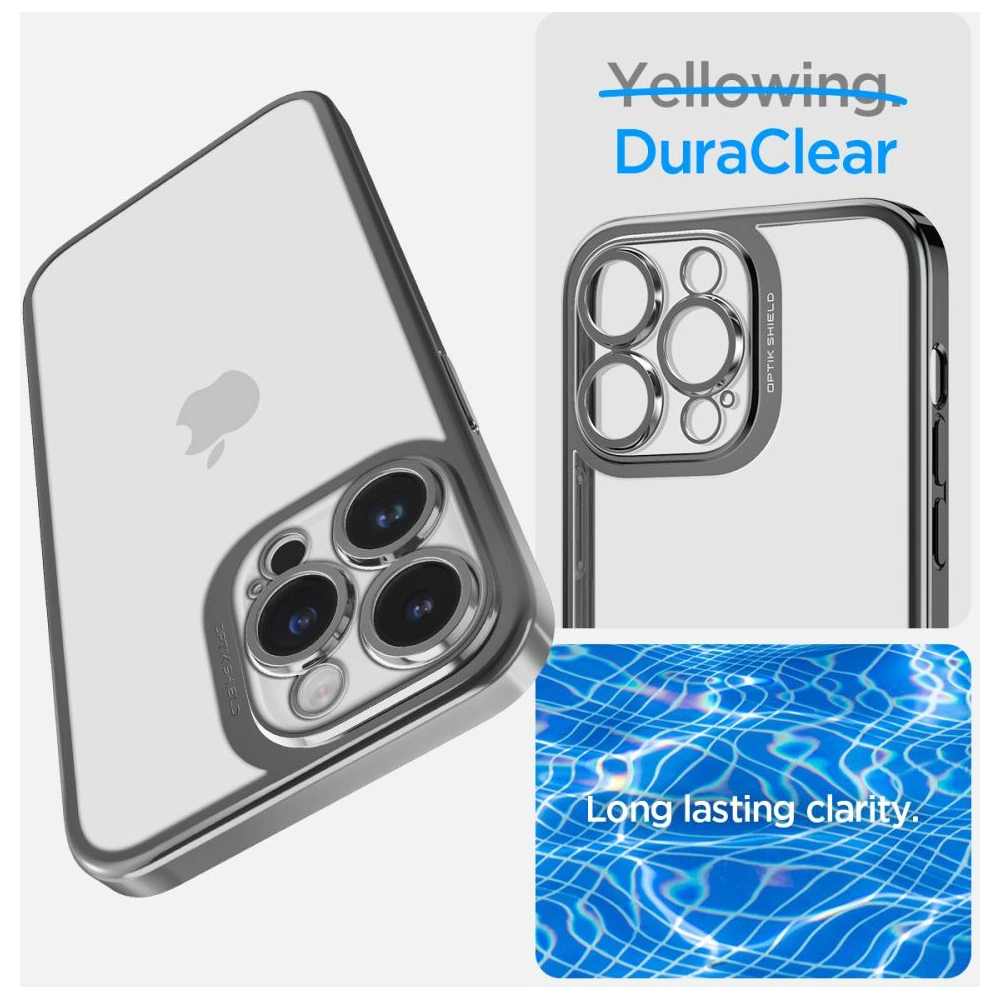 Etui Spigen Optik Crystal Apple iPhone 14 Pro Max Chrome Grey