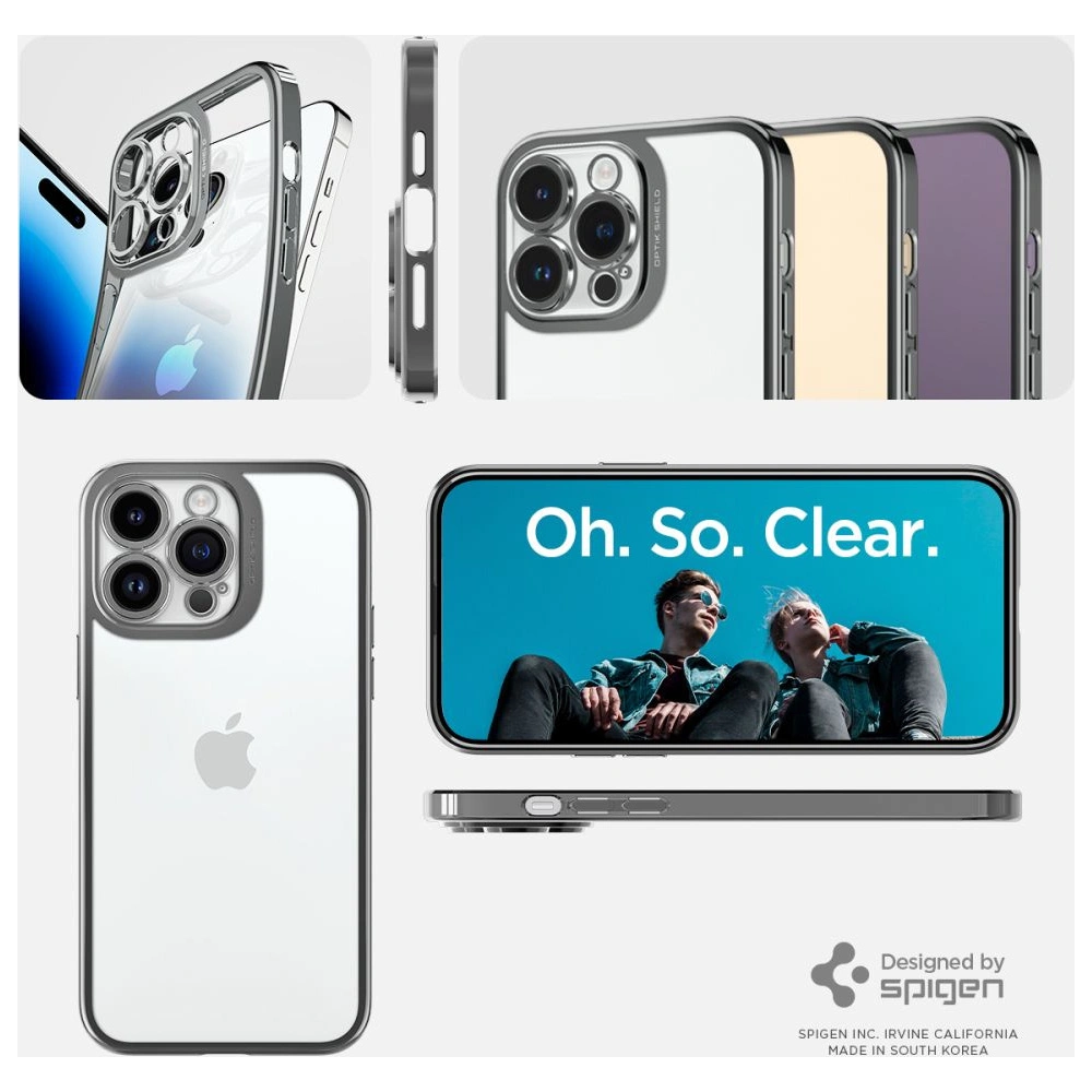 Etui Spigen Optik Crystal Apple iPhone 14 Pro Max Chrome Grey
