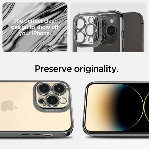 Kup Etui Spigen Optik Crystal Apple iPhone 14 Pro Chrome Grey - SPN2619 - {ean13} - Sklep Home Screen