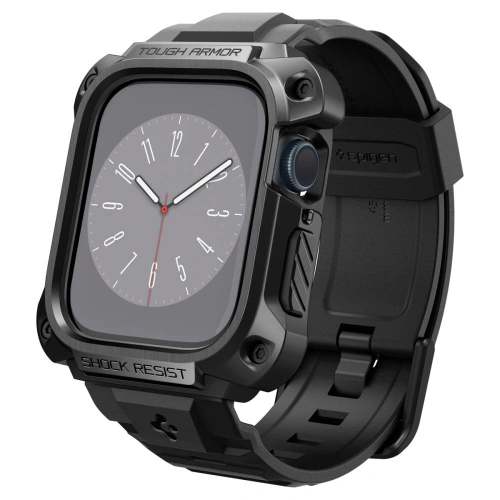 Kup Pasek Spigen Tough Armor Pro Apple Watch 4/5/6/7/8/9/SE 44/45mm Fekete Fém - SPN2623 - {ean13} - Sklep Home Screen