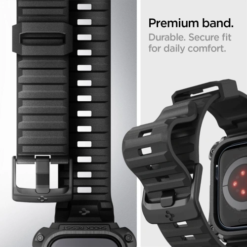 Kup Pasek Spigen Tough Armor Pro Apple Watch 4/5/6/7/8/9/SE 44/45mm Metal Černý - SPN2623 - {ean13} - Sklep Home Screen