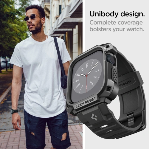 Kup Pasek Spigen Tough Armor Pro Apple Watch 4/5/6/7/8/9/SE 44/45mm Metal Černý - SPN2623 - {ean13} - Sklep Home Screen