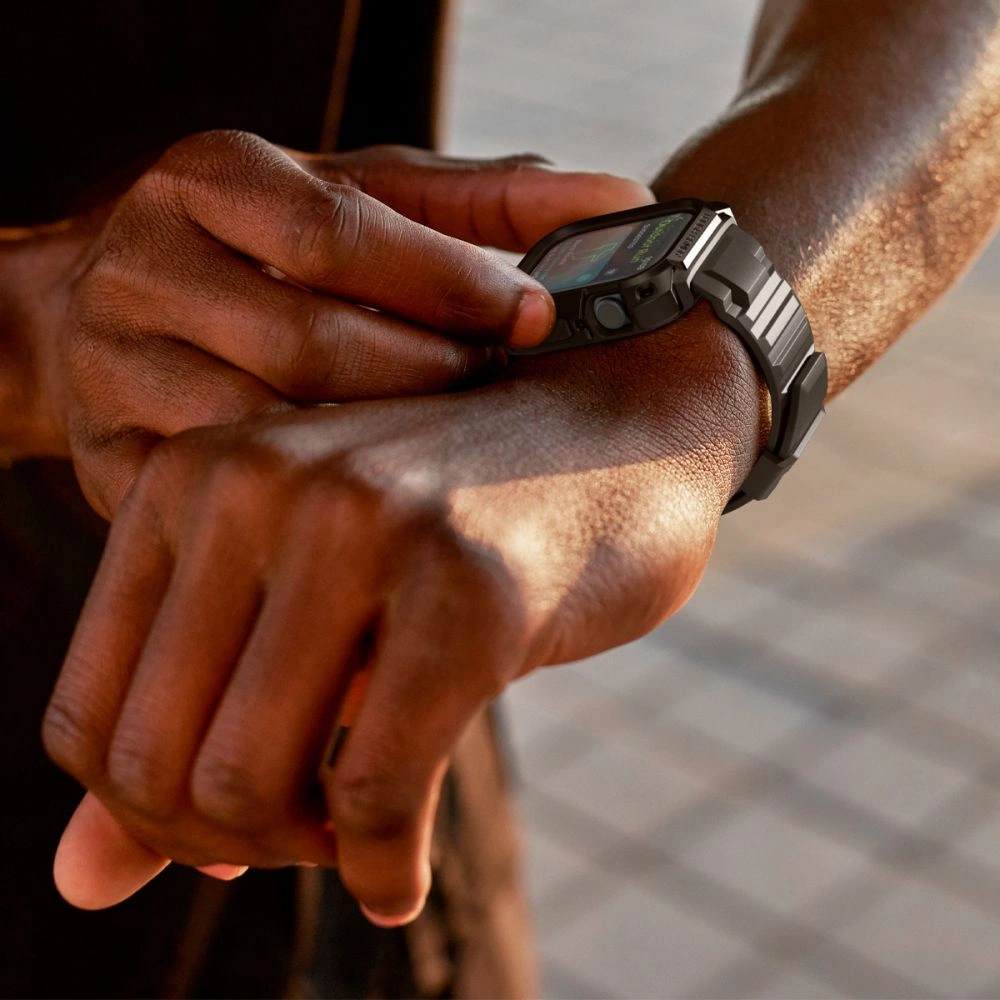 Pasek Spigen Tough Armor Pro Apple Watch 4/5/6/7/8/9/SE 44/45mm Metal Black