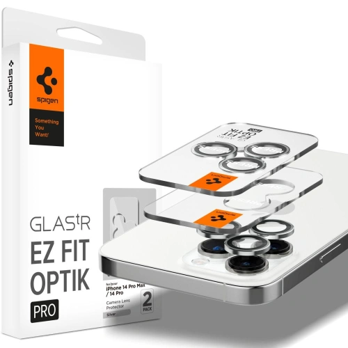 Kup Sticlă întărită pentru aparat Spigen Optik.tr ez Fit Camera Protector Apple iPhone 14 Pro/14 Pro Max Silver [2 PACK] - SPN2634 - {ean13} - Sklep Home Screen