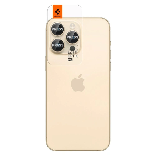 Kup Szkło hartowane na aparat Spigen Optik.tr ez Fit Camera Protector Apple iPhone 14 Pro/14 Pro Max Gold [2 PACK] - SPN2635 - {ean13} - Sklep Home Screen