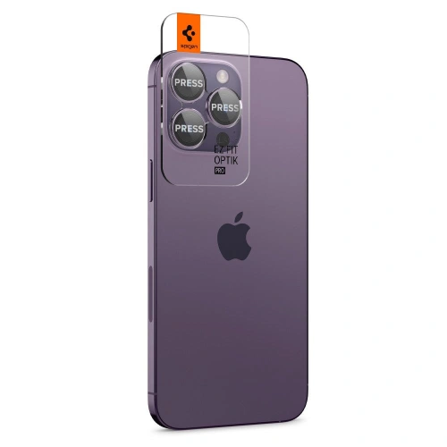 Kup Szkło hartowane na aparat Spigen Optik.tr ez Fit Camera Protector Apple iPhone 14 Pro/14 Pro Max Deep Purple [2 PACK] - SPN2636 - {ean13} - Sklep Home Screen
