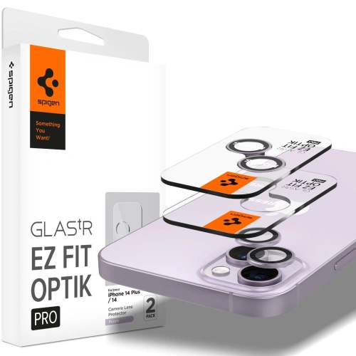 Kup Sticlă termorezistentă pentru aparat Spigen Optik.tr ez Fit Camera Protector Apple iPhone 14/14 Plus Purple [2 PACK] - SPN2637 - {ean13} - Sklep Home Screen