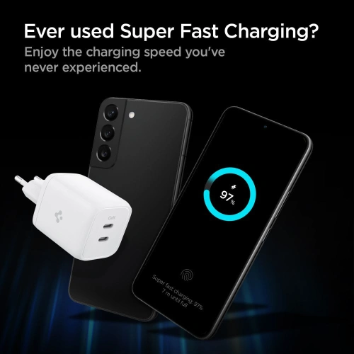 Kup Ładowarka sieciowa Spigen PE2106EU PowerArc 2-port Network Charger PD 65W White - SPN2642 - {ean13} - Sklep Home Screen