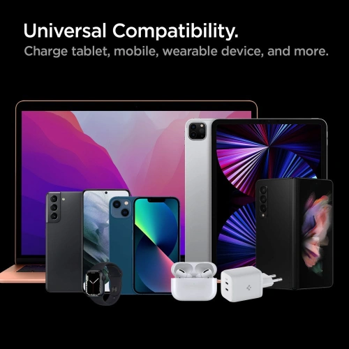 Kup Încărcătorul de rețea Spigen PE2106EU PowerArc încărcător de rețea cu 2 porturi PD 65W Alb - SPN2642 - {ean13} - Sklep Home Screen