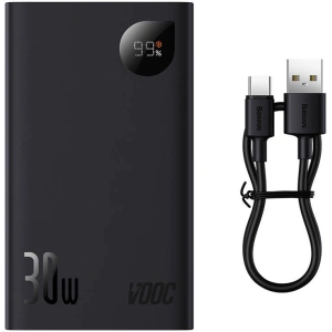 Powerbank Baseus Adaman 2, 20000mAh, 30W, 3xUSB, USB-C (czarny)