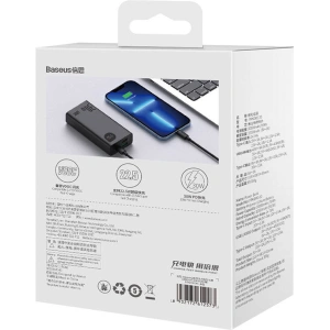 Powerbank Baseus Adaman 2, 20000mAh, 30W, 3xUSB, USB-C (czarny)
