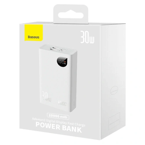 Kup Powerbank Baseus Adaman 2, 20000mAh, 30W, 3xUSB, USB-C (biały) - BSU3903 - {ean13} - Sklep Home Screen