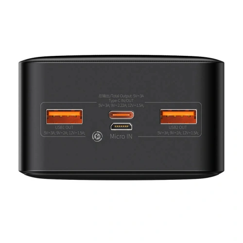 Kup Powerbank Baseus Bipow 30000mAh, 2xUSB, USB-C, 20W (fekete) - BSU3907 - {ean13} - Sklep Home Screen