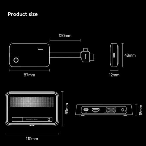 Kup Transmițător video Baseus HDMI 4K 30Hz negru - BSU3909 - {ean13} - Sklep Home Screen