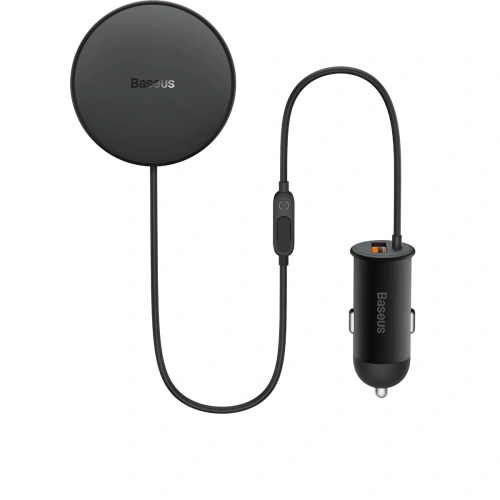 Kup Autós tartó MagSafe vezeték nélküli töltővel Baseus 15W szellőzőrácsra + USB-A 25W fekete - BSU3910 - {ean13} - Sklep Home Screen
