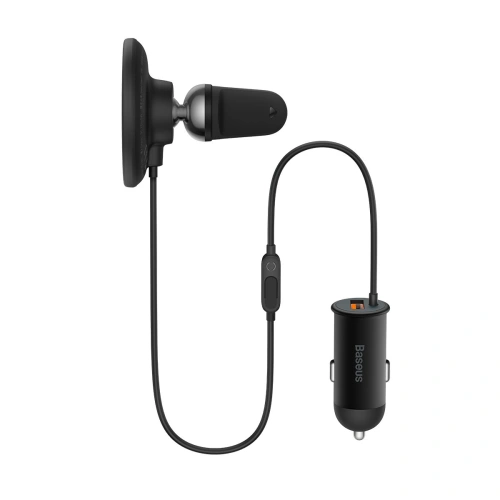 Kup Autós tartó MagSafe vezeték nélküli töltővel Baseus 15W szellőzőrácsra + USB-A 25W fekete - BSU3910 - {ean13} - Sklep Home Screen