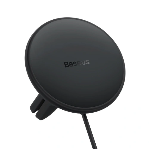 Kup Autós tartó MagSafe vezeték nélküli töltővel Baseus 15W szellőzőrácsra + USB-A 25W fekete - BSU3910 - {ean13} - Sklep Home Screen
