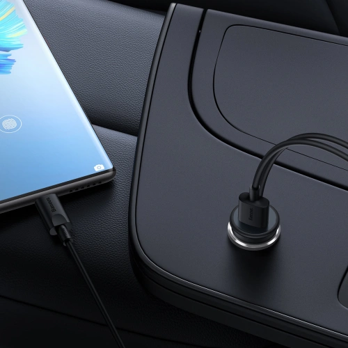 Kup Autós tartó MagSafe vezeték nélküli töltővel Baseus 15W szellőzőrácsra + USB-A 25W fekete - BSU3910 - {ean13} - Sklep Home Screen