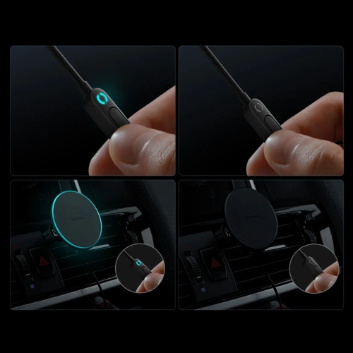 Kup MagSafe Autohalterung mit kabellosem Ladegerät Baseus 15W für Lüftungsgitter + USB-A 25W schwarz - BSU3910 - {ean13} - Sklep Home Screen