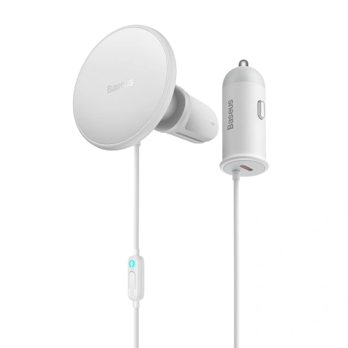 Kup Upevnění do auta s bezdrátovou nabíječkou MagSafe Baseus 15W na mřížku ventilace + USB-C 25W bílá - BSU3912 - {ean13} - Sklep Home Screen